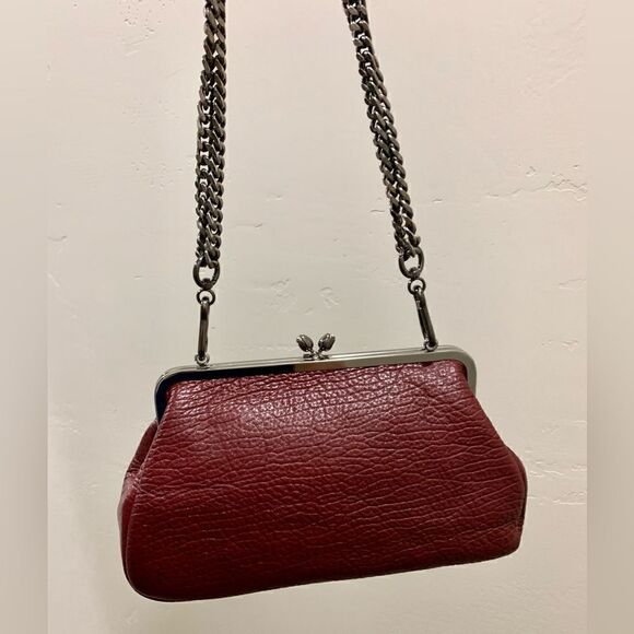 Handmade Genuine Premium Cowhide “Tulip” Kisslock Wristlet/Shoulder Bag - Picture 7 of 16